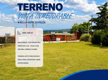 Terreno , La Falda · Lote en Venta en La Falda, Cba. - Vista y Entorno Inmejorables!
