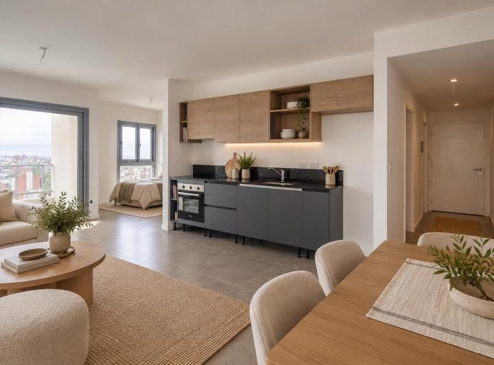 Departamento · 43m² · 2 Ambientes · 1 Cochera