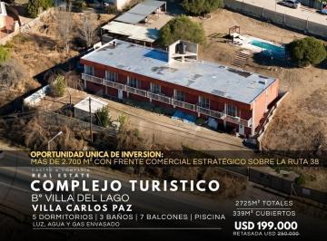 Hotel · 339m² · 11 Ambientes · 1 Cochera · Venta Complejo Turístico con 2.725 m² de Terreno Sobre Ruta 38 en Villa del Lago Villa Carlos Paz