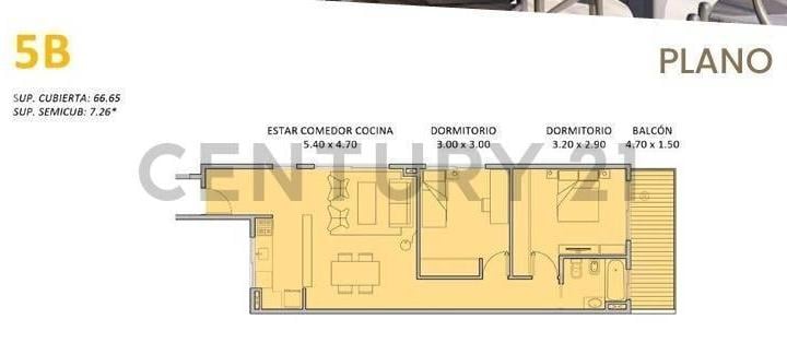 Departamento · 66m² · 3 Ambientes