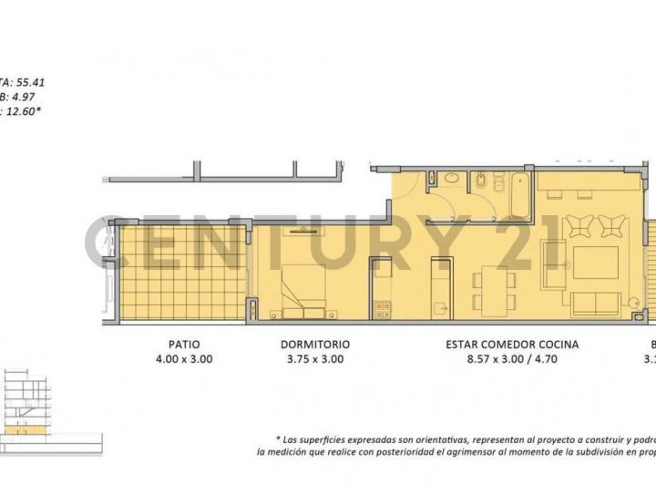 Departamento · 53m² · 2 Ambientes