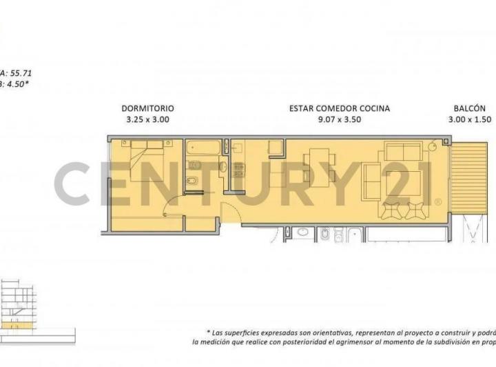 Departamento · 55m² · 2 Ambientes