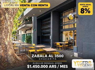 Local comercial · 50m² · 2 Ambientes · Local con Renta 8% Cafeteria Gastronomia