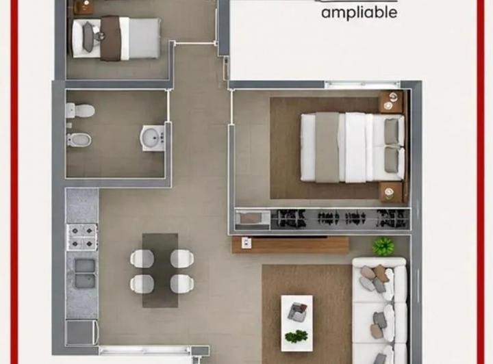 Casa · 52m² · 3 Ambientes
