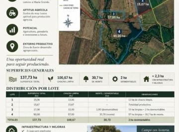 Campo · 1377300m² · 3 Ambientes · Campo en Venta, Paso de Las Piedras, Entre Rios.