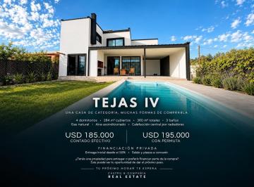 Casa · 260m² · 7 Ambientes · 1 Cochera · Venta Casa de 4 Dorm. Pileta y Cochera con Gas Natural en Barrio Privado Tejas 4 – Malagueño