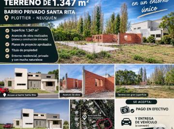 Terreno , Plottier · Oportunidad Única en Barrio Privado Santa Rita - Plottier