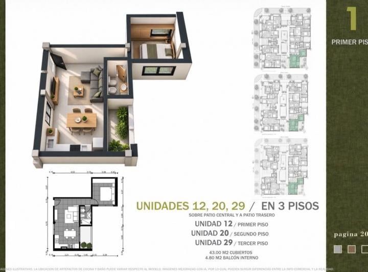 Departamento · 43m² · 2 Ambientes