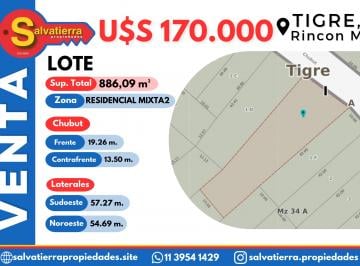 Terreno , Tigre · Lote de 886 m² en Tigre, Rincón de Milberg | Ideal Inversión