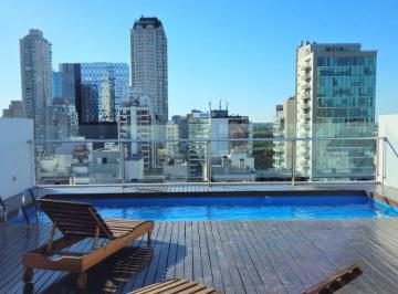 Departamento de 1 ambiente, Núñez · Monoambiente Nuñez 47 m² Amoblado Balcón Terraza Edificio con Piscina Parrilla Sun Laundry