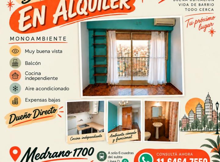 Departamento · 30m² · 1 Ambiente