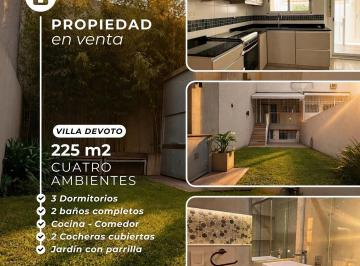 Casa · 169m² · 4 Ambientes · 2 Cocheras · PH Tipo Casa 4 Ambientes Jardin I Parrilla I 2 Cocheras I