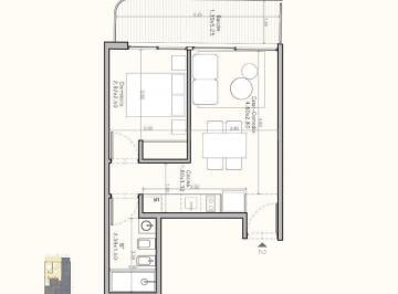 Departamento · 36m² · 2 Ambientes · Departamento 2 Ambientes Al Frente con Balcon | Unidad 2° Piso 6
