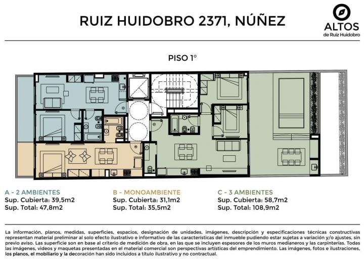 Departamento · 39m² · 2 Ambientes