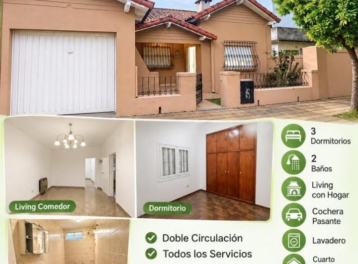 Casa · 180m² · 4 Ambientes · 2 Cocheras