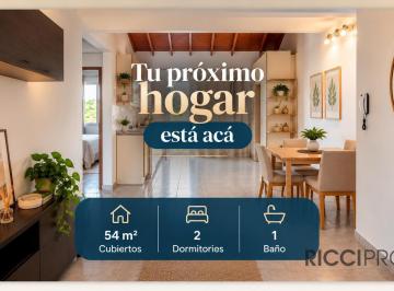 Departamento · 54m² · 3 Ambientes · 1 Cochera · Departamento 3 Ambientes en Alquiler Platanos
