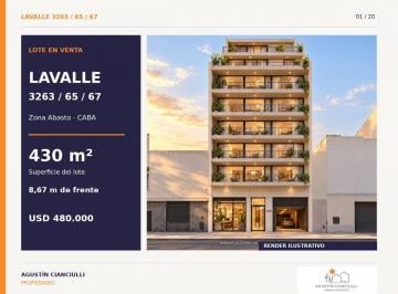 Terreno , Almagro · Lote en Venta - Ideal Para Desarrollo - Zona Abasto