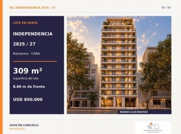 Terreno , Balvanera · Lote en Venta - Oportunidad de Desarrollo Sobre Av - Balvanera