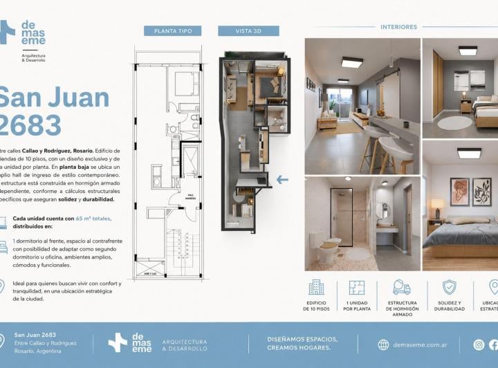 Departamento · 62m² · 3 Ambientes