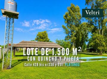 Terreno · 1500m² · Venta Lote con Pileta y Quincho