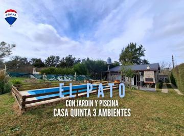 Casa · 100m² · 3 Ambientes · 3 Cocheras · Venta Casa Quinta El Pato con Pileta