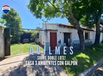 Casa · 220m² · 3 Ambientes · 2 Cocheras · Venta Casa 3 Amb con Galpón y Jardín Quilmes
