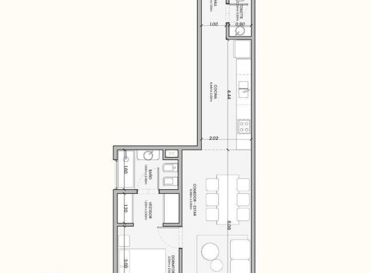 Departamento · 37m² · 1 Ambiente