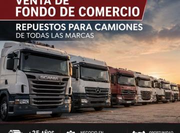 Fondo de comercio de 4 ambientes, Córdoba · Venta Fondo de Comercio Repuestos Para Camiones de Todas Las Marcas