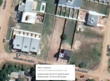Terreno · 400m² · 1 Ambiente · Vendo. Lote en Calle Mons. de Andrea Casi Belgrano. Concordia, Er.