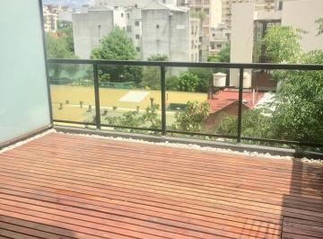 Departamento · 36m² · 1 Ambiente · 1 Cochera · Alquiler Monoambiente C/balcón Terraza - Apto Profesional