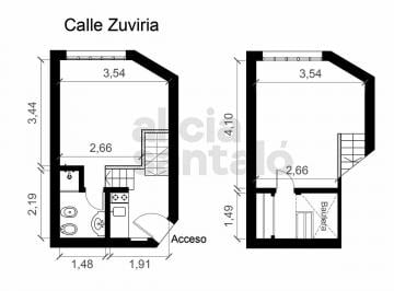 Departamento de 2 ambientes, Parque Chacabuco · 2 Ambientes en Duplex Apto Profesional