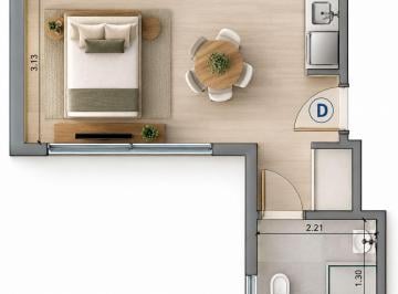 Departamento · 26m² · 1 Ambiente · Venta Pozo Monoambiente Amenities Caballito