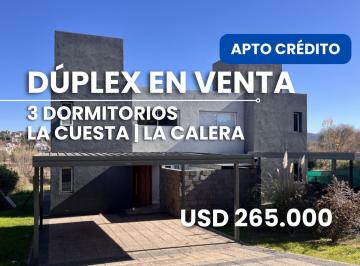 Casa · 190m² · 5 Ambientes · 1 Cochera · Dúplex en Venta Apto Crédito 3 Dorm. - La Cuesta | La Calera