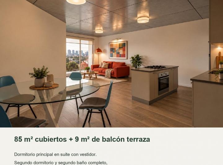 Departamento · 85m² · 3 Ambientes