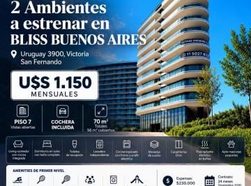 Departamento de 2 ambientes, San Fernando · Alquiler Departamento 2 Ambientes en Piso 7 con Cochera en Bliss San Fernando Victoria