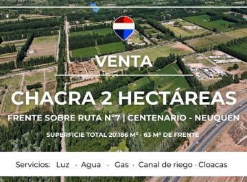 Campo · 2ha · Venta Chacra 2 Ha Frente de Ruta 7 – Centenario