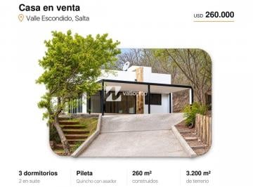 Casa de 12 ambientes, Salta · Casa en Venta en Valle Escondido, Salta | 3 Dorm., Pileta y Quincho