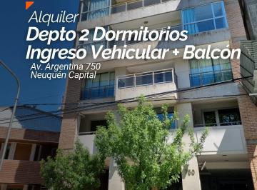 Departamento · 96m² · 4 Ambientes · 1 Cochera · Alquiler Departamento 2 Dorm. - Cochera - Balcon - Av Argentina 750 - Neuquén Capital