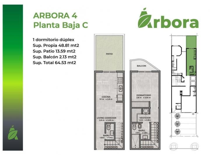 Departamento · 45m² · 3 Ambientes