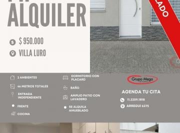 PH · 35m² · 2 Ambientes · PH 2 Amb con Patio Sin Expensas! Se Alquila Amueblado!