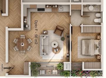 Departamento · 56m² · 3 Ambientes · Dptos en Pozo de 1, 2 y 3 Dormitorio | Edificio Roca