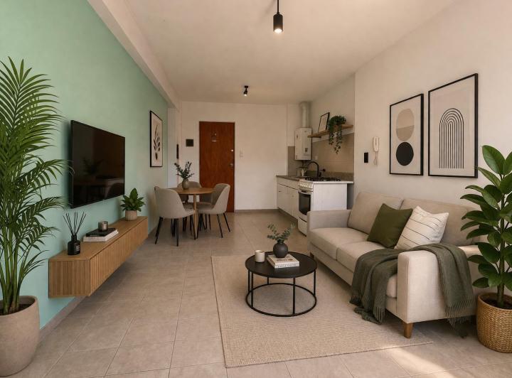 Departamento · 40m² · 2 Ambientes · 1 Cochera