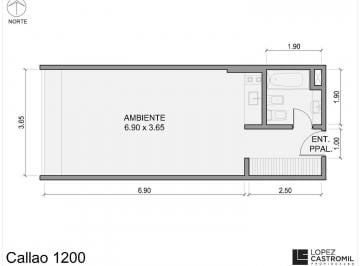 Departamento de 1 ambiente, Recoleta · Alq Temporario! Edificio Concord! Piso Alto! T/luz y Sol! Amob y Equip! Full Amenities! Vig! Único!
