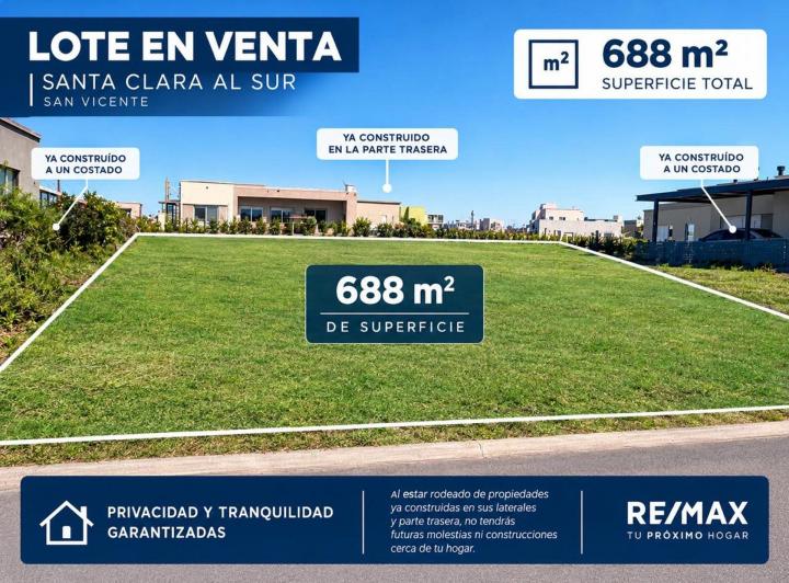 Terreno · 688m²