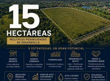Terreno · 15ha · 15 Hectares Linderas a Pilar