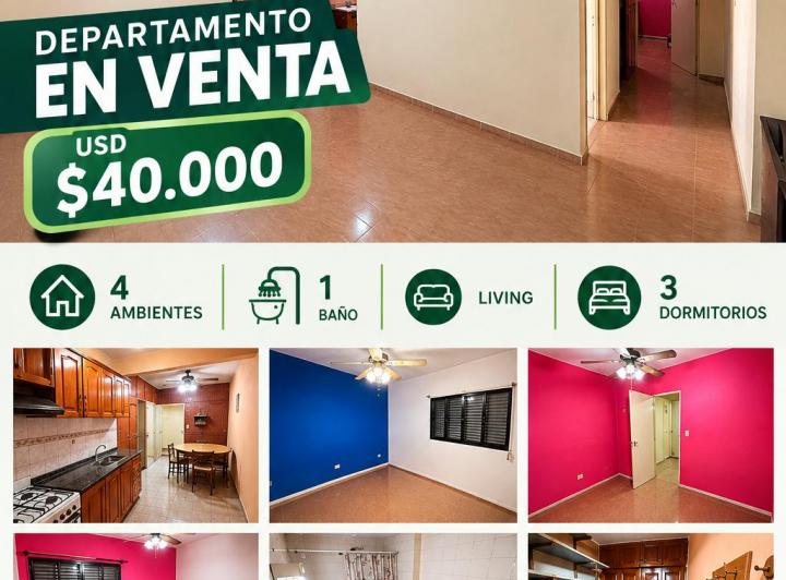 Departamento · 76m² · 4 Ambientes