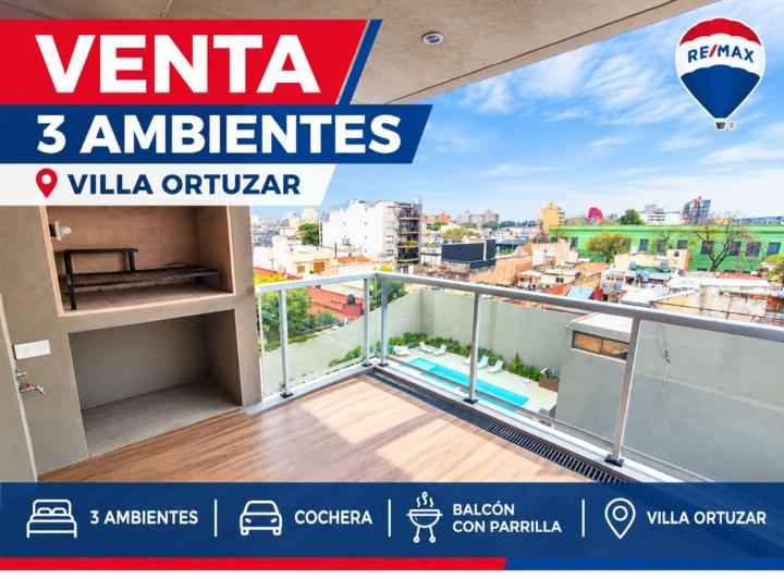 Departamento · 57m² · 3 Ambientes · 1 Cochera