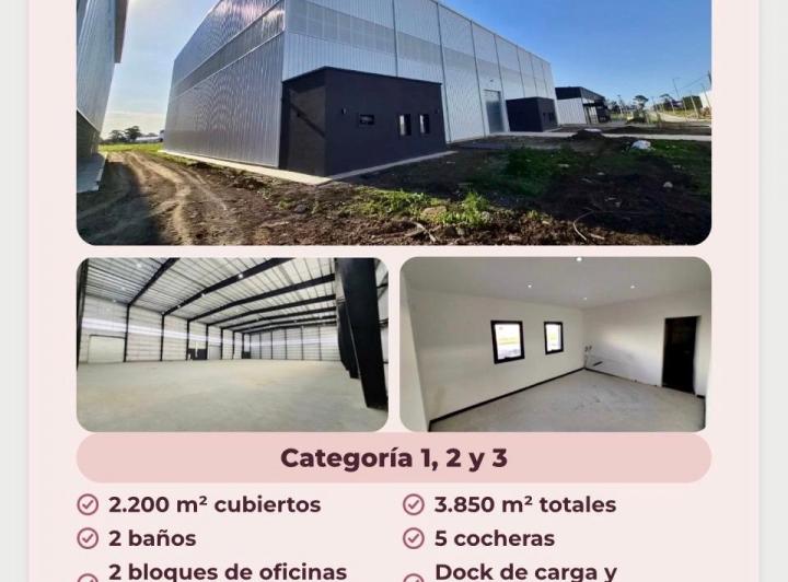 Bodega-Galpón · 2200m² · 3 Ambientes · 5 Cocheras