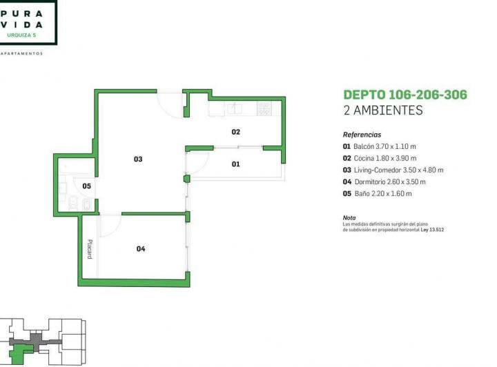 Departamento · 41m² · 2 Ambientes