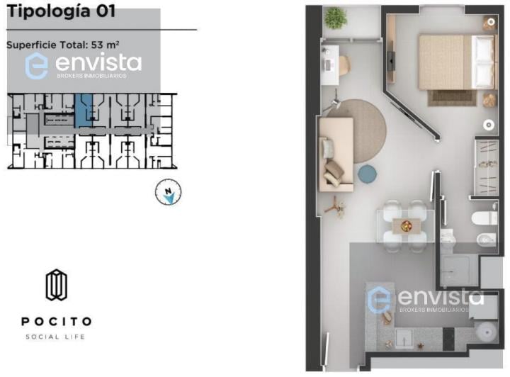 Departamento · 40m² · 2 Ambientes